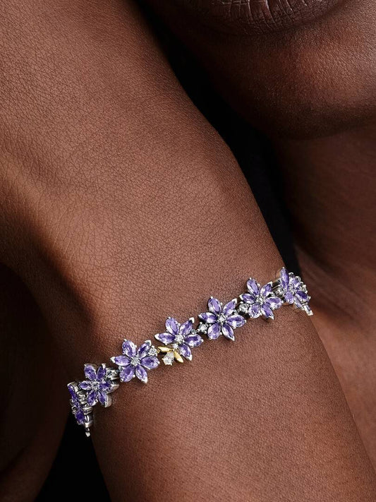 Pulseira Bridgerton Herbarium Lilás Abelha