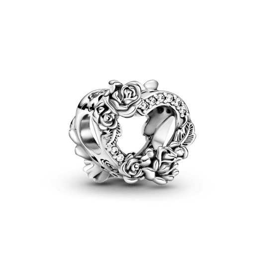 Charm Coração Aberto E Rosas