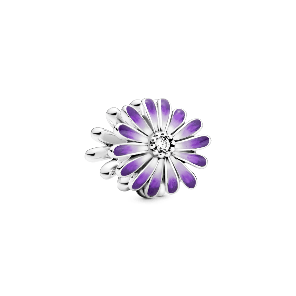 Charm Flor Margarida Roxa