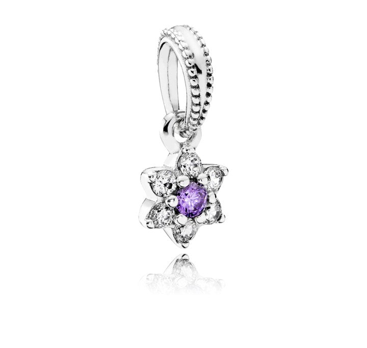 Charm pendente “forget-me-not” flor da recordação