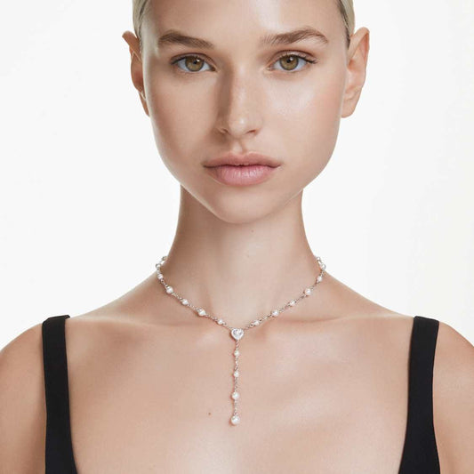 Colar 'Y' Terço Ariana Grande Swarovski Pérolas