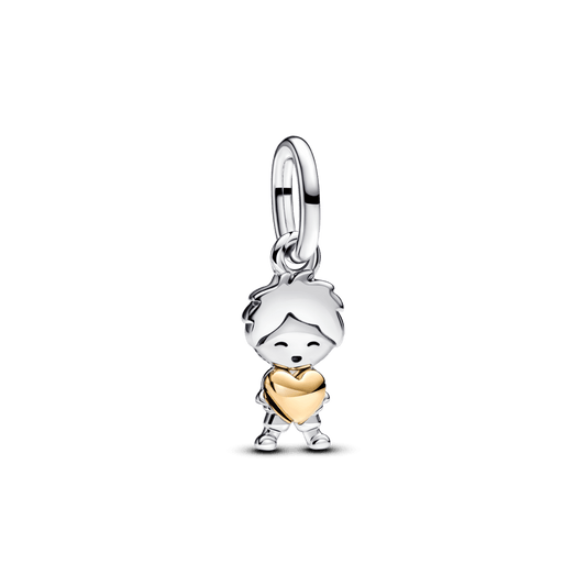 Charm Pendente Mãe De Menino Em Dois Tons