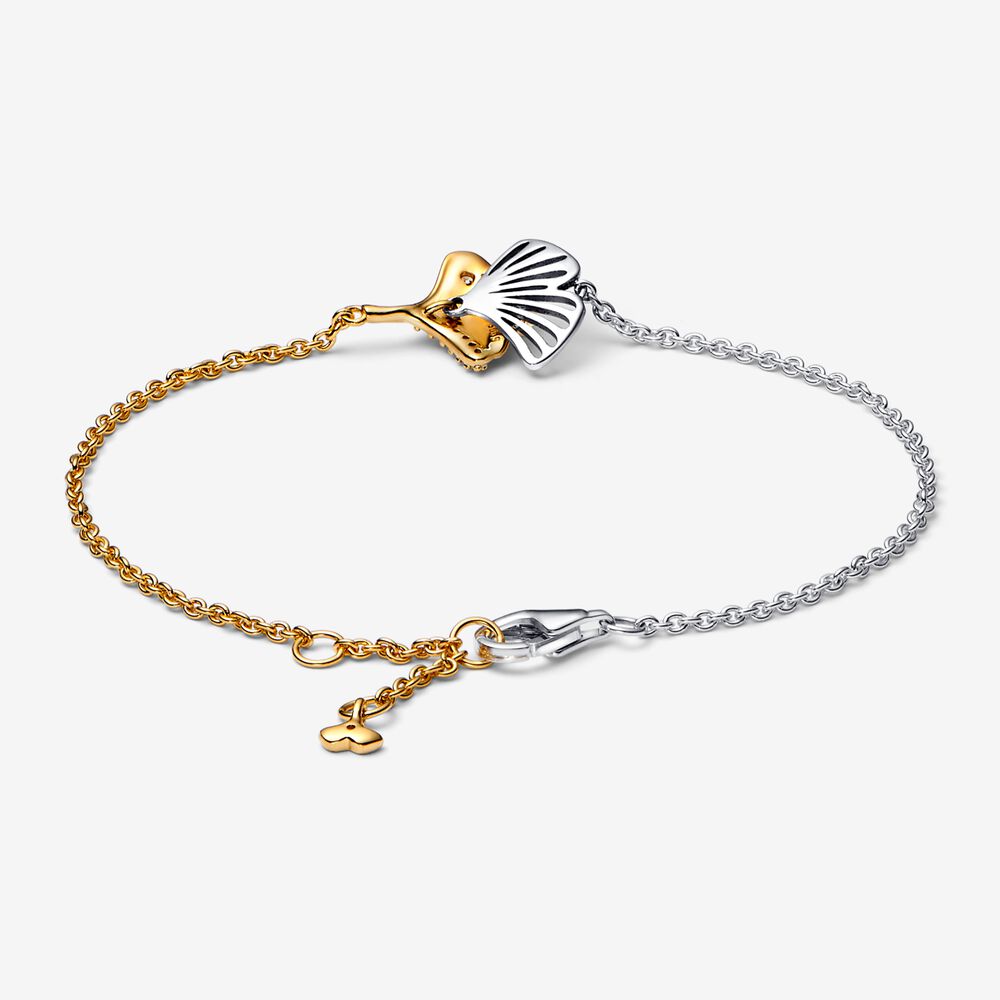 Pulseira de Dois Tons Ginkgo Duplo