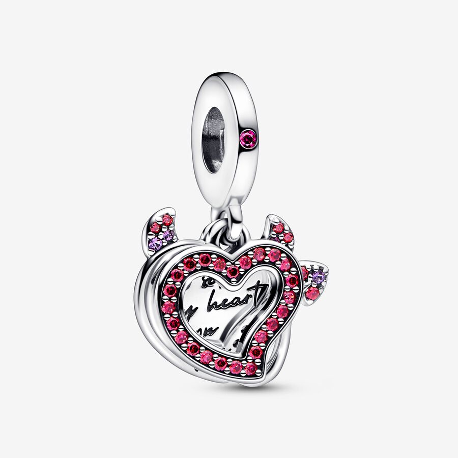 Charm Pendente Duplo Coração do Devil