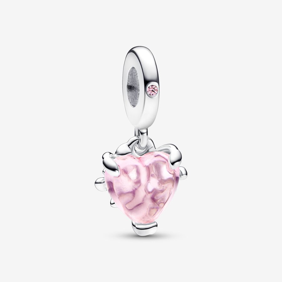 Charm Árvore genealógica rosa e coração