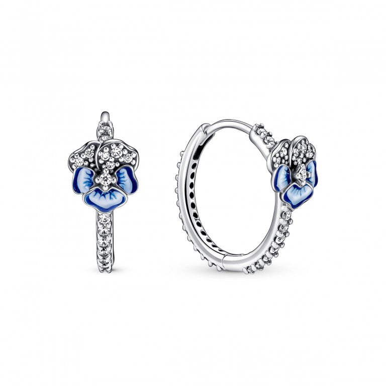 Brincos De Argola Amor-Perfeito Azul