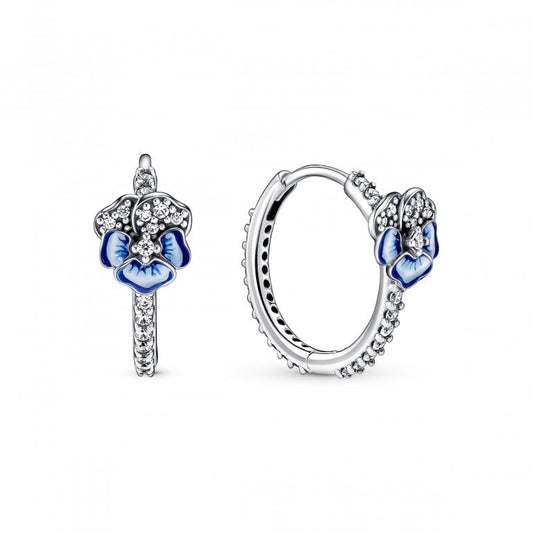 Brincos De Argola Amor-Perfeito Azul