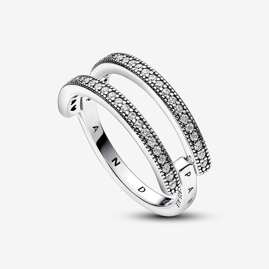 Anel Duplo Pavé Signature