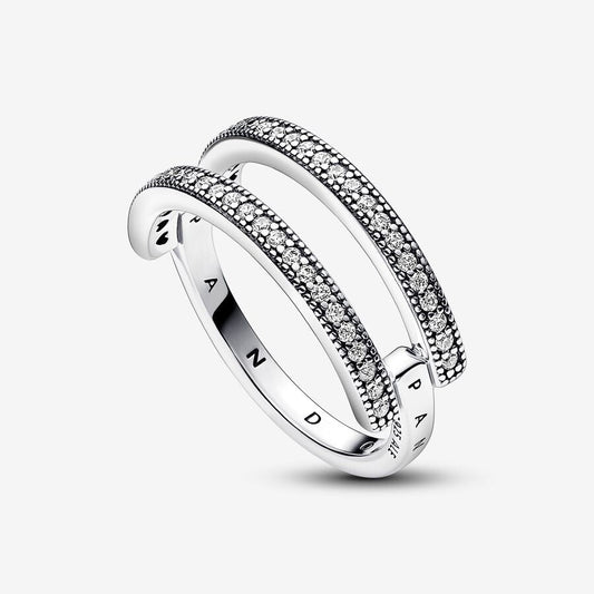 Anel Duplo Pavé Signature