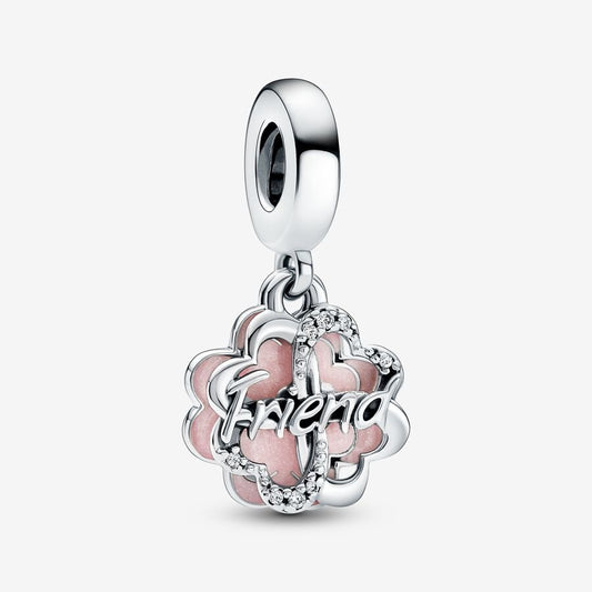 Charm Amizade em Trevo 4 Folhas