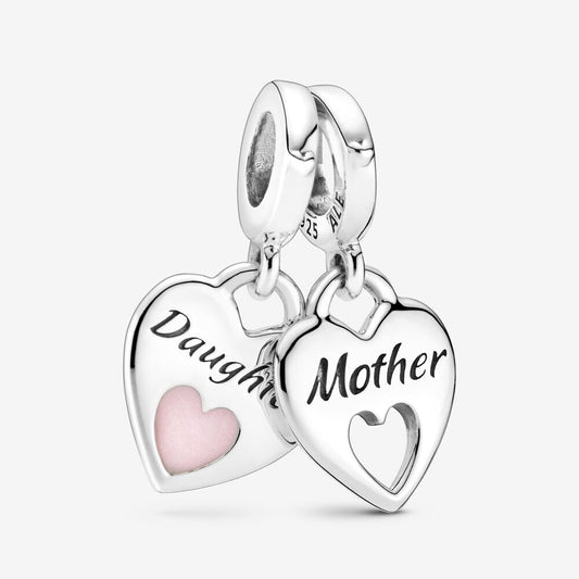 Charm Coração Duplo Mãe e Filha