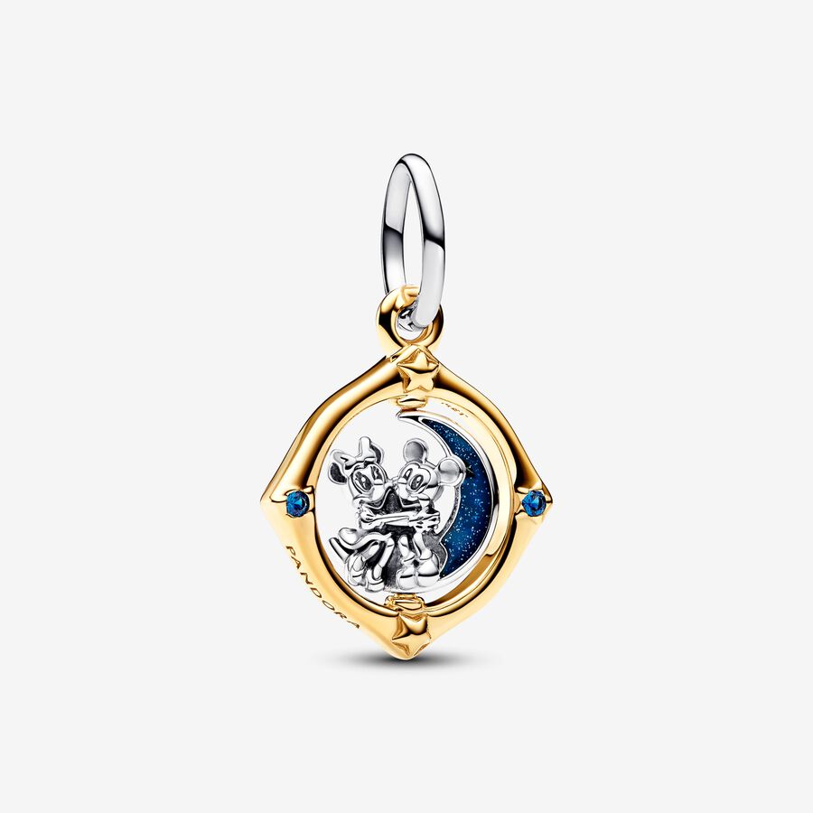 Charm Lua Giratória Mickey e Minnie