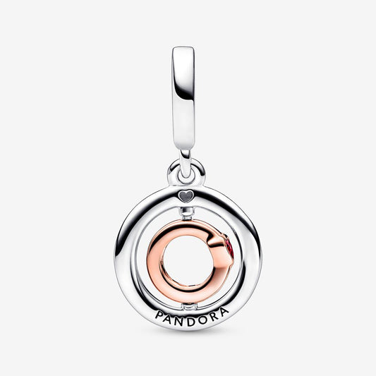 Charm Mensagem de Amor Rotativo de Dois Tons