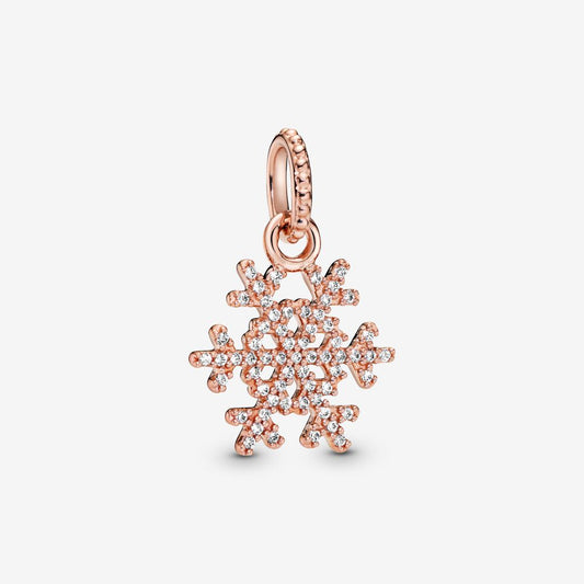 Charm Pendente Rose Floco De Neve