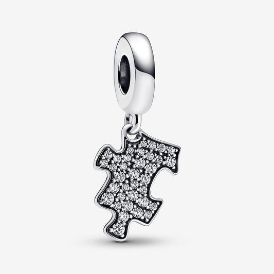 Charm Pendurado de Peça de Quebra-cabeça Brilhante