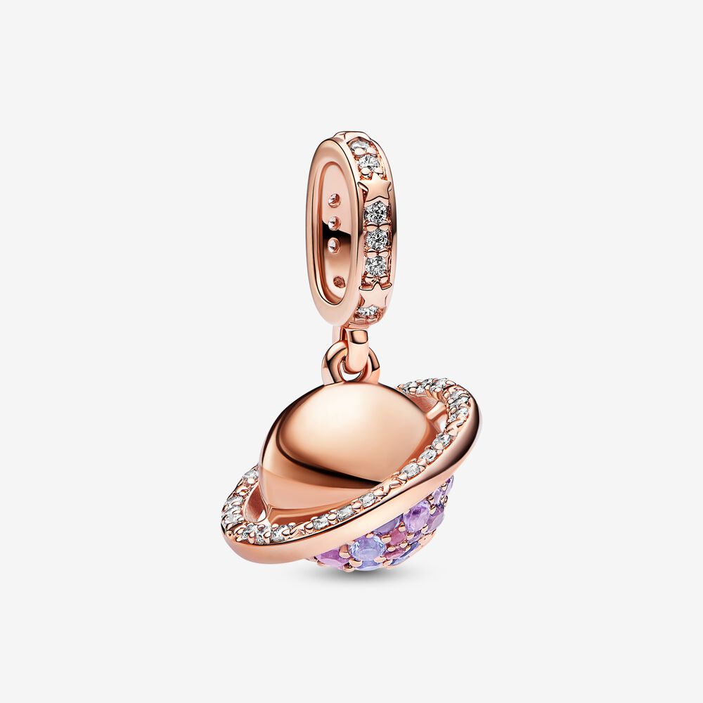 Charm Planeta Saturno Brilhante