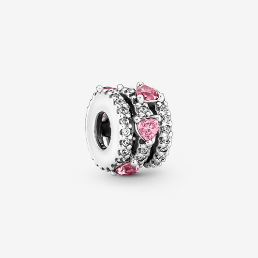 Charm de Corações Triplos Cintilante