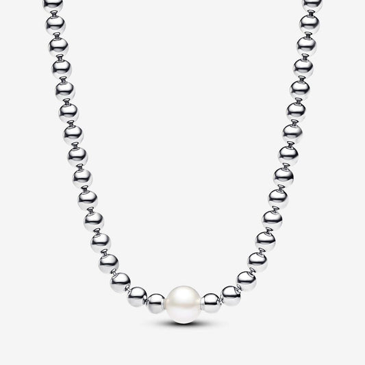 Colar Collier de Contas e Perolas de Agua Doce
