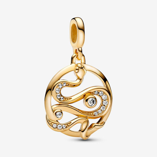 Mini Charm Medalhão Cobra