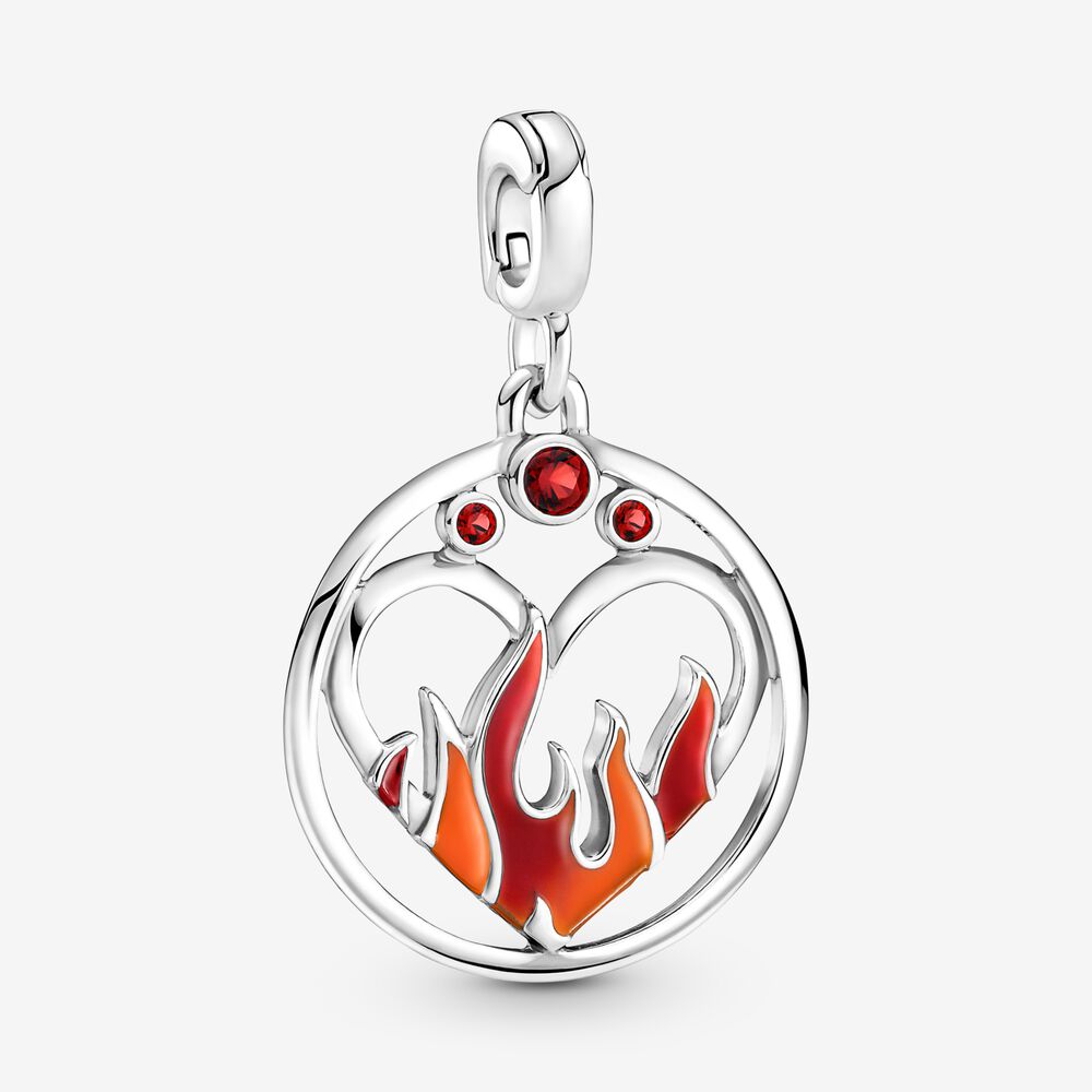 Mini Charm Medalhão Fogo Ardente