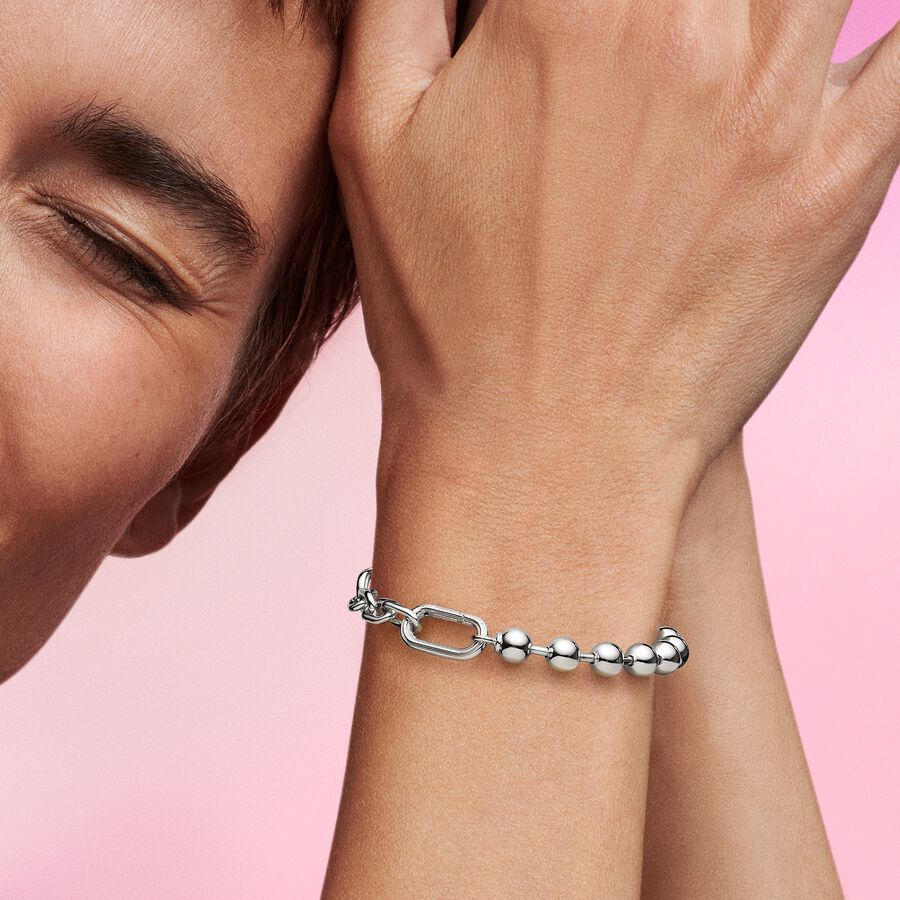 Pulseira Contas e Link