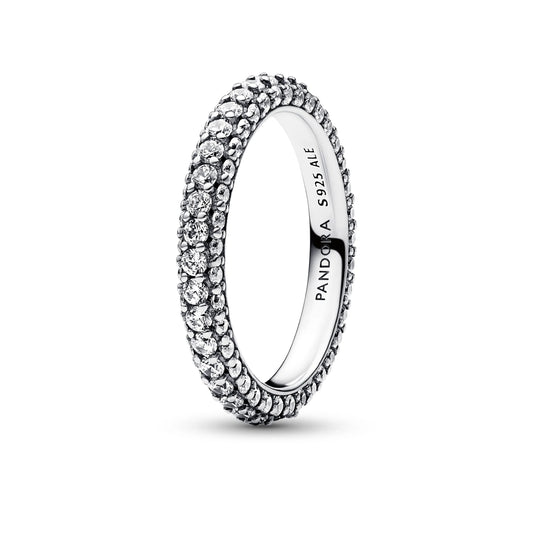 Anel Timeless Aro Fino Cravejado