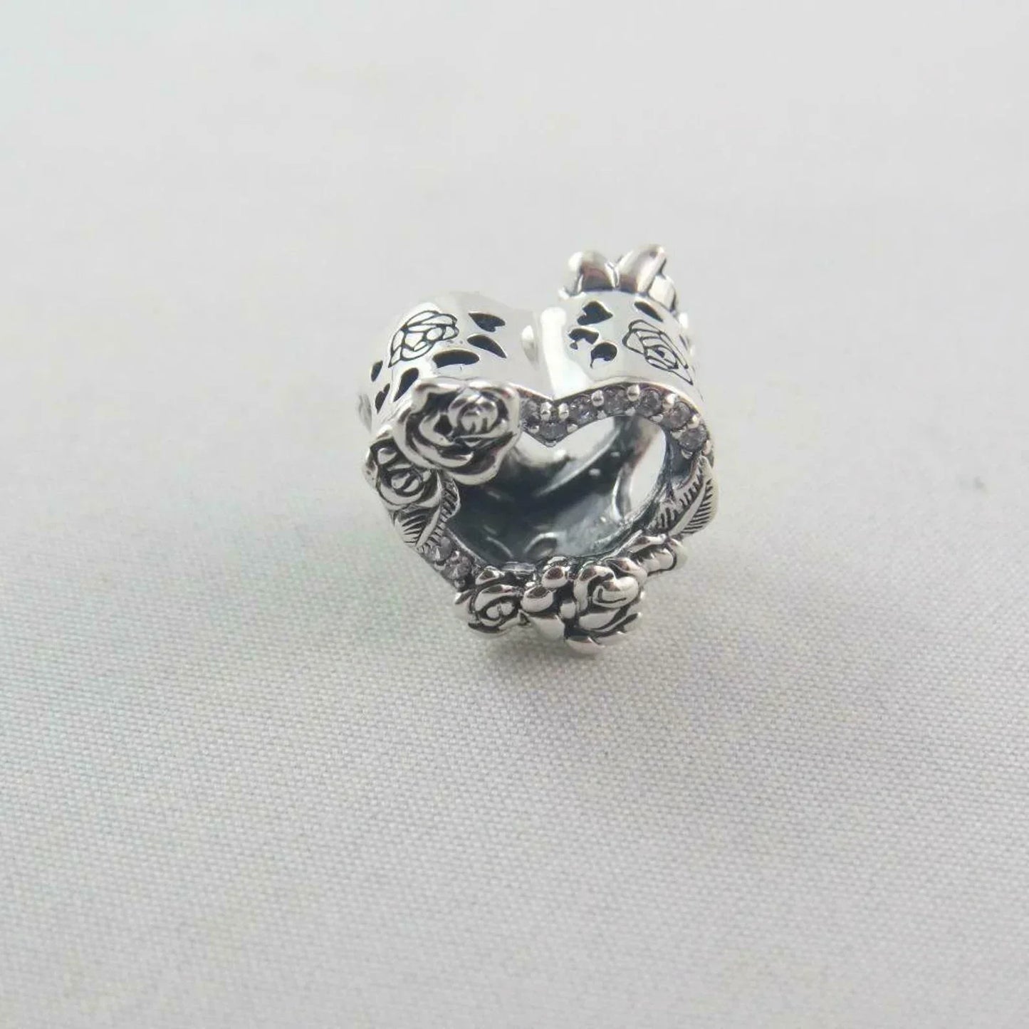 Charm Coração Aberto E Rosas