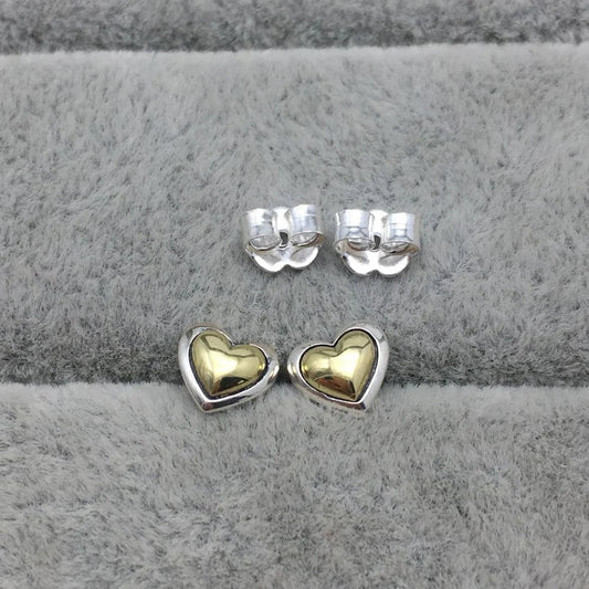 Brinco de Coração dourado com Cúpula