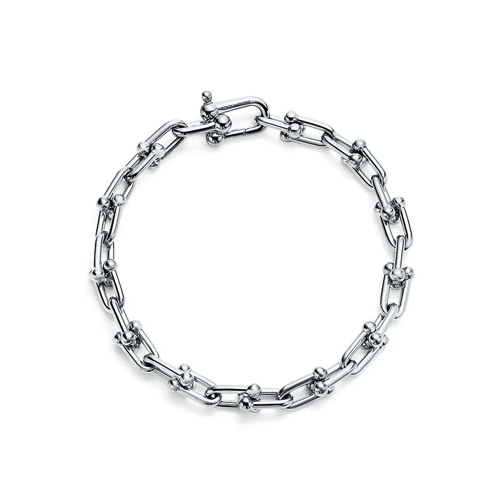 Pulseira de Elos Pequenos em Prata de Lei Tiff&Co